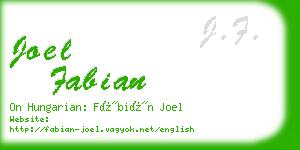 joel fabian business card